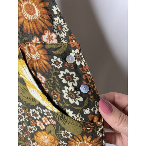 Spell & the Gypsy Collective Mustard Desert Daisy Pinafore Mini Dress Women's XS - Picture 5 of 11